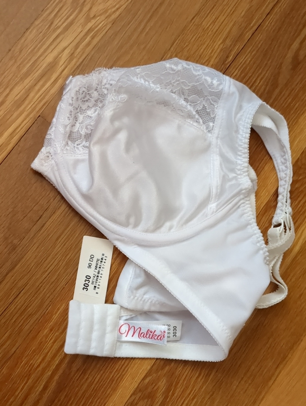 Maika White Lace Full-Coverage Support Bra